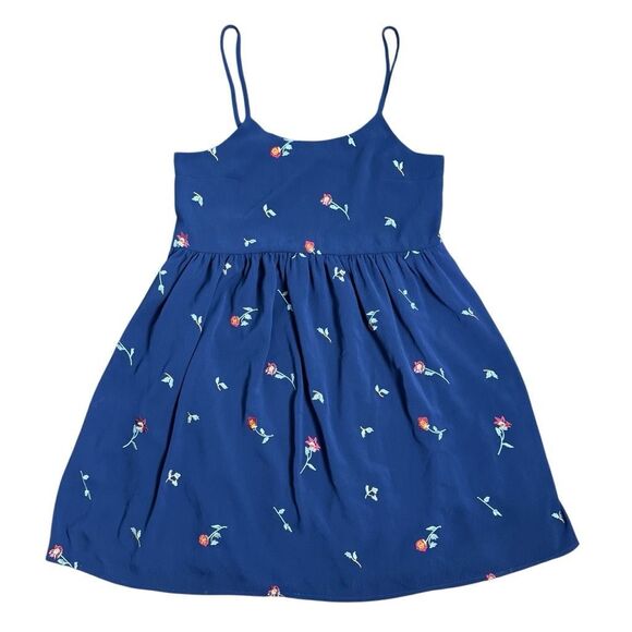 Madewell Embroidered Babydoll Cami Dress Matilda Dark Night Women’s Size Small - Picture 2 of 9